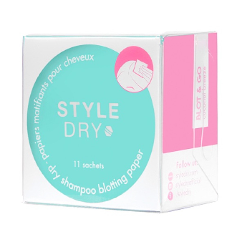 🍒 2/$30 STYLEDRY Hair oil absorbing blotting papers Coconut Breeze